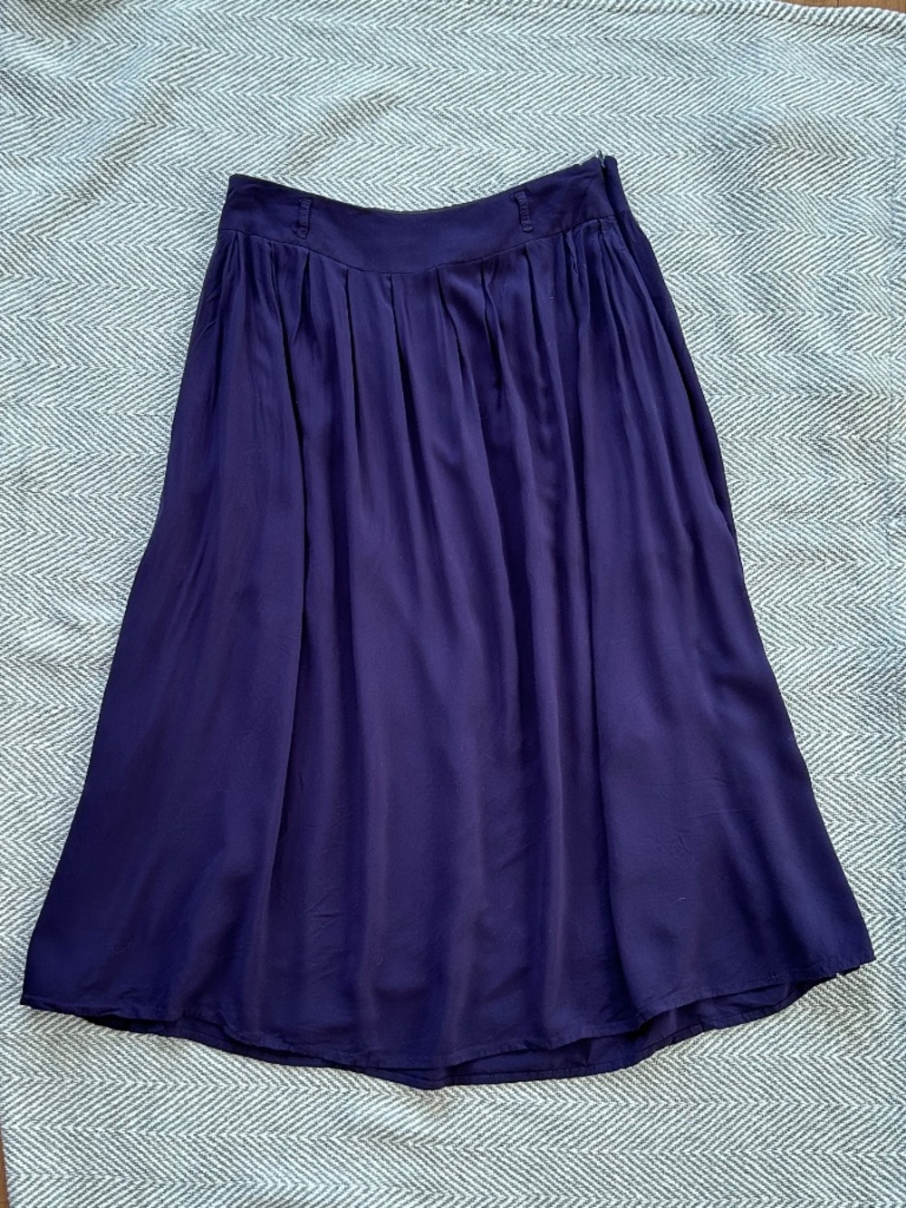 Twik ⎮ Violet Pleated Midi Skirt